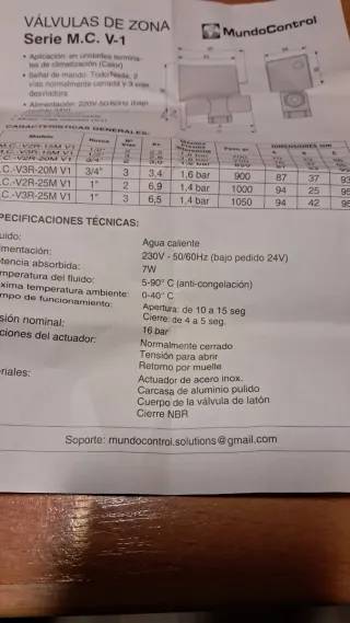 Válvula 3 Vías 1 MundoControl M.C.-V3R-25 V1