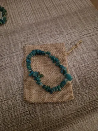 Pulsera Apatito Azul Piedra Natural