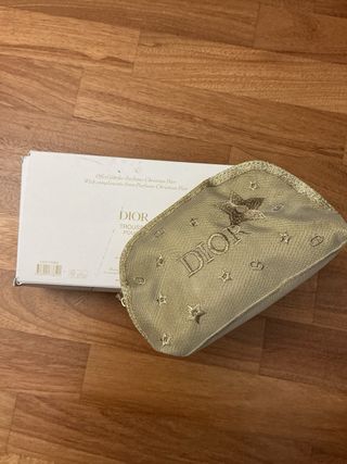 Pochette Dior rete stelle beige oro
