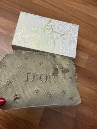 Pochette Dior rete stelle beige oro