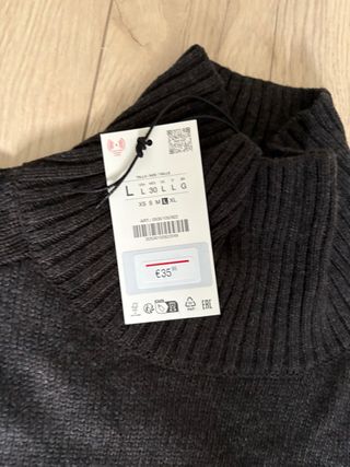 ZARA JERSEY CON LANA BAJO ASIMÉTRICO TALLA L