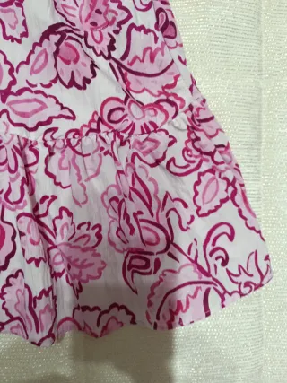 Vestido Zara floral rosa y blanco Talla M