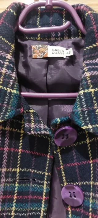 Abrigo cuadros Green Coast