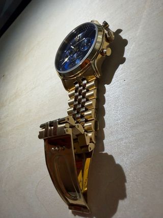 Reloj Maserati Nuevo Cuarzo Dorado Azul