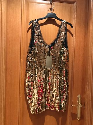 Top lentejuelas Zara Talla M