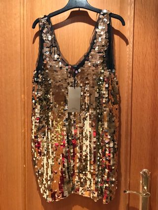 Top lentejuelas Zara Talla M