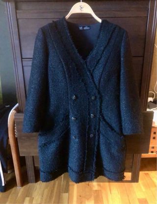 Tweed black dress Zara TM