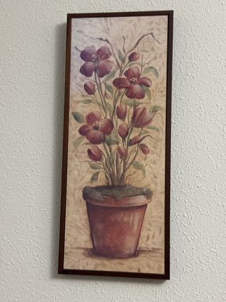 Cuadro de planta en maceta 21x51x2