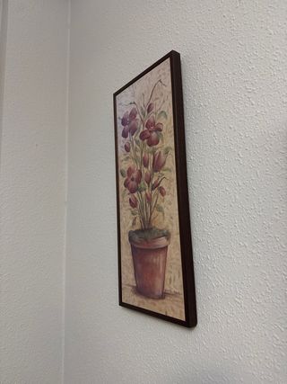 Cuadro de planta en maceta 21x51x2
