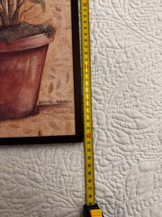 Cuadro de planta en maceta 21x51x2