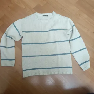 Jersey niño rayas beige y azul Talla 7-8