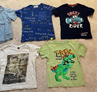 Lotto 5 magliette bimbo manica corta 4 anni