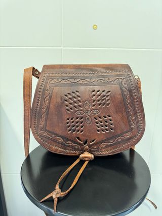 Bolso de piel artesanal nuevo