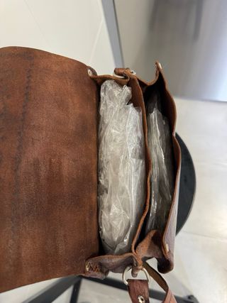 Bolso de piel artesanal nuevo