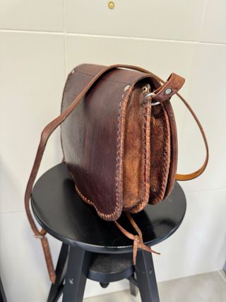 Bolso de piel artesanal nuevo