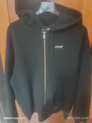 Felpa pile Levi's zip nera