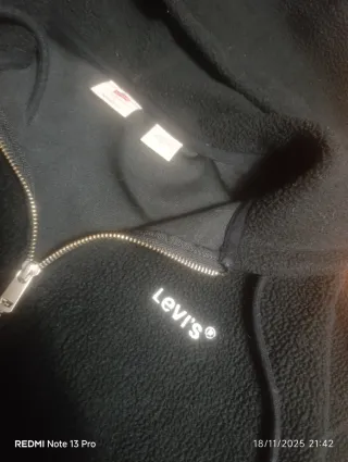 Felpa pile Levi's zip nera