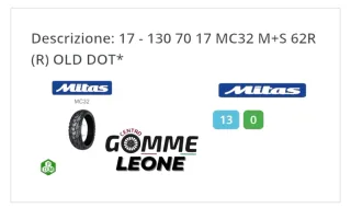 Pneumatico Mitas MC32 130/70-17 62R M+S