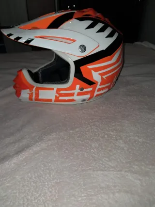 Casco Motocross Infantil Naranja