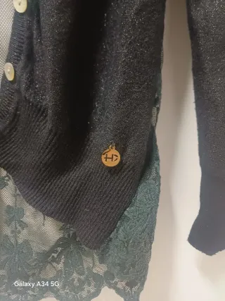 Cardigan donna S pizzo trasparente