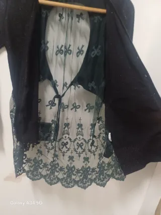 Cardigan donna S pizzo trasparente