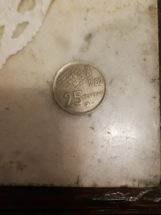 Moneda 25 Pesetas Mundial 82 España