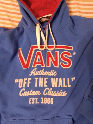 Sudadera Vans Off The Wall Azul Roja