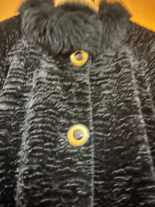 Abrigo de Astracán Negro Talla 44