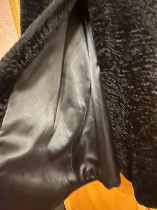 Abrigo de Astracán Negro Talla 44