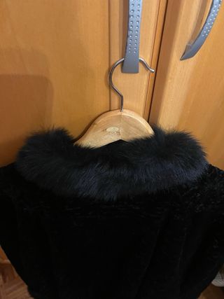 Abrigo de Astracán Negro Talla 44