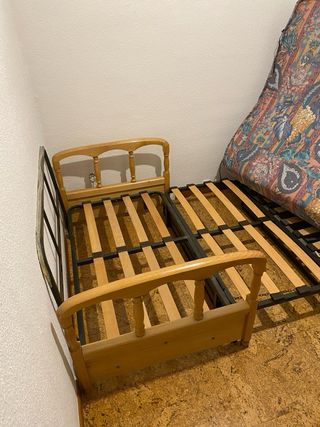 Sofá cama madera plegable clásico 135x190cm