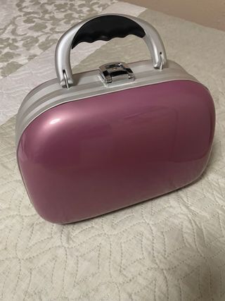 Maletín rosa y plateado