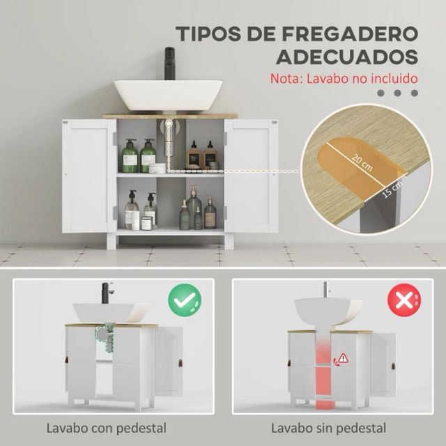 Mueble bajo lavabo madera