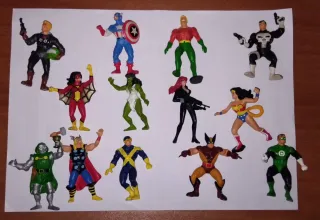 Colección Muñecos Goma Marvel DC