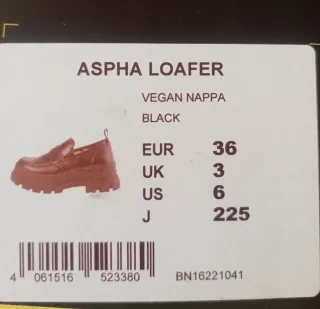 Mocasines Buffalo veganos negros mujer