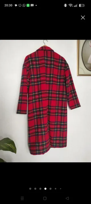 Abrigo Zara cuadros escoceses largo