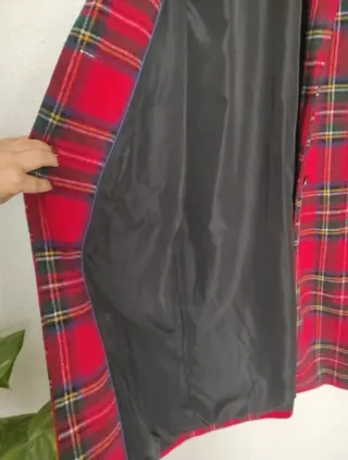 Abrigo Zara cuadros escoceses largo