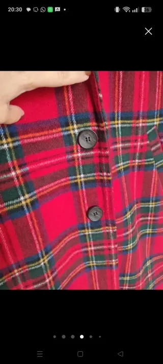 Abrigo Zara cuadros escoceses largo