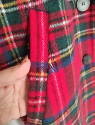 Abrigo Zara cuadros escoceses largo