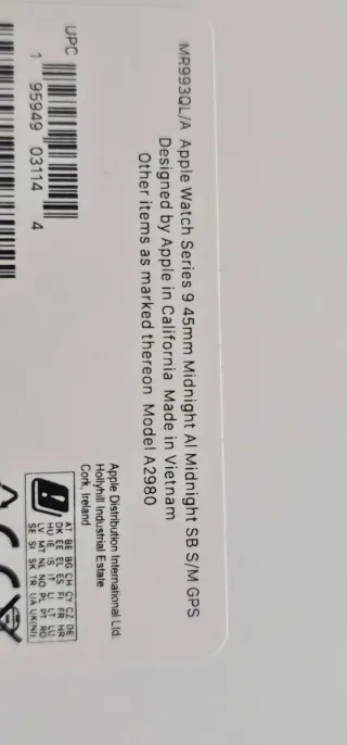 Apple Watch 9 45mm Negro