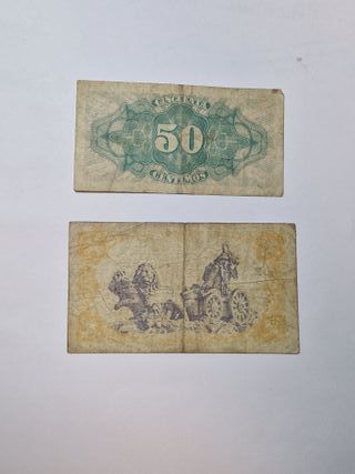 LOTE BILLETES PESETAS 1937
