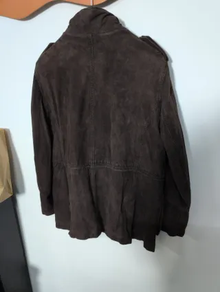 Chaqueta de ante marrón chocolate