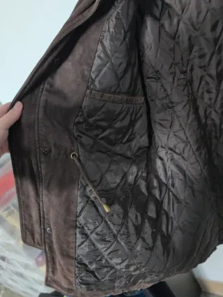 Chaqueta de ante marrón chocolate