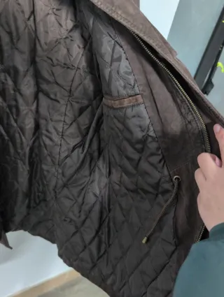 Chaqueta de ante marrón chocolate