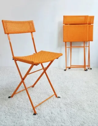 Sillas plegables Ikea vintage naranja