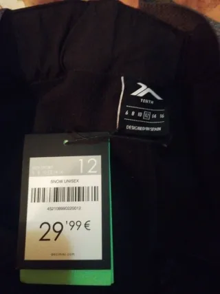 Pantalones de nieve Tenth negros con tirantes