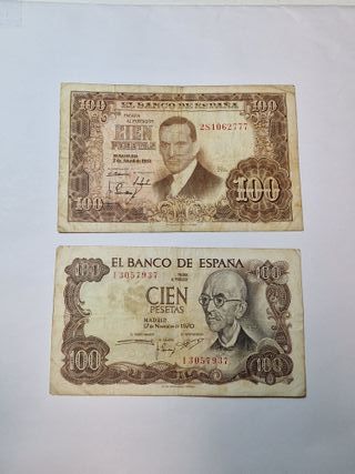 LOTE BILLETES 100 PESETAS