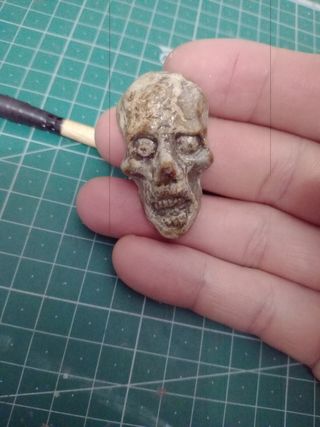 Imán nevera zombie hecho a mano