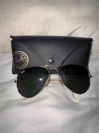 Gafas Ray-Ban Aviator Doradas Verdes