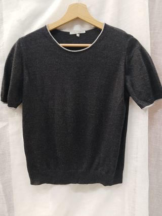 Jersey Pulligan manga corta gris